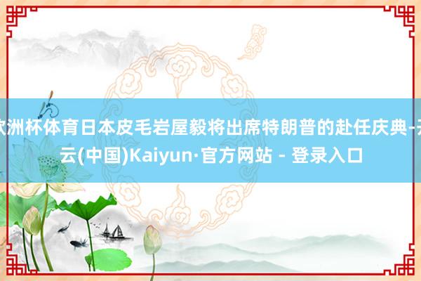 欧洲杯体育日本皮毛岩屋毅将出席特朗普的赴任庆典-开云(中国)Kaiyun·官方网站 - 登录入口