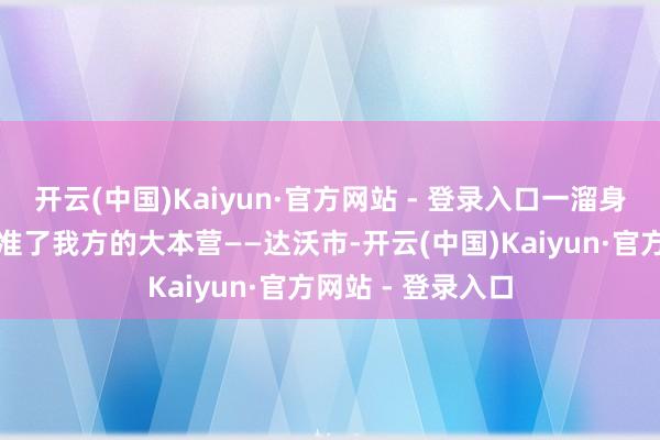 开云(中国)Kaiyun·官方网站 - 登录入口一溜身就把眼
