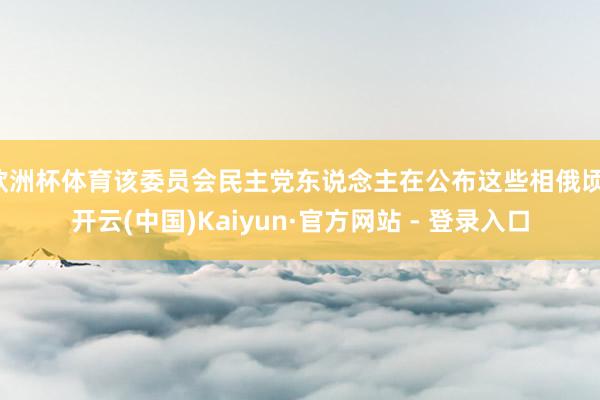 欧洲杯体育该委员会民主党东说念主在公布这些相俄顷-开云(中国)Kaiyun·官方网站 - 登录入口